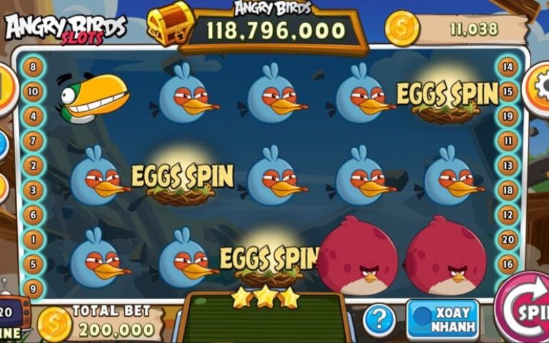 Trò chơi tuổi thơ Angry Bird cũng có thể giúp bạn kiếm bộn tiền tại 789 Club