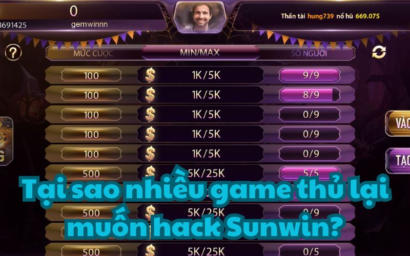Hack game SunWin, một hành động không được khuyến khích