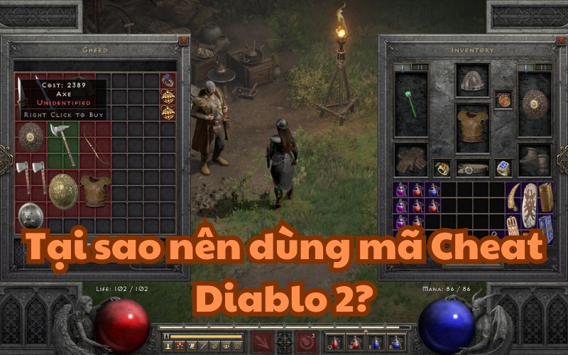 Việc sử dụng mã cheat Diablo 2 giúp bạn tiết kiệm thời gian và công sức
